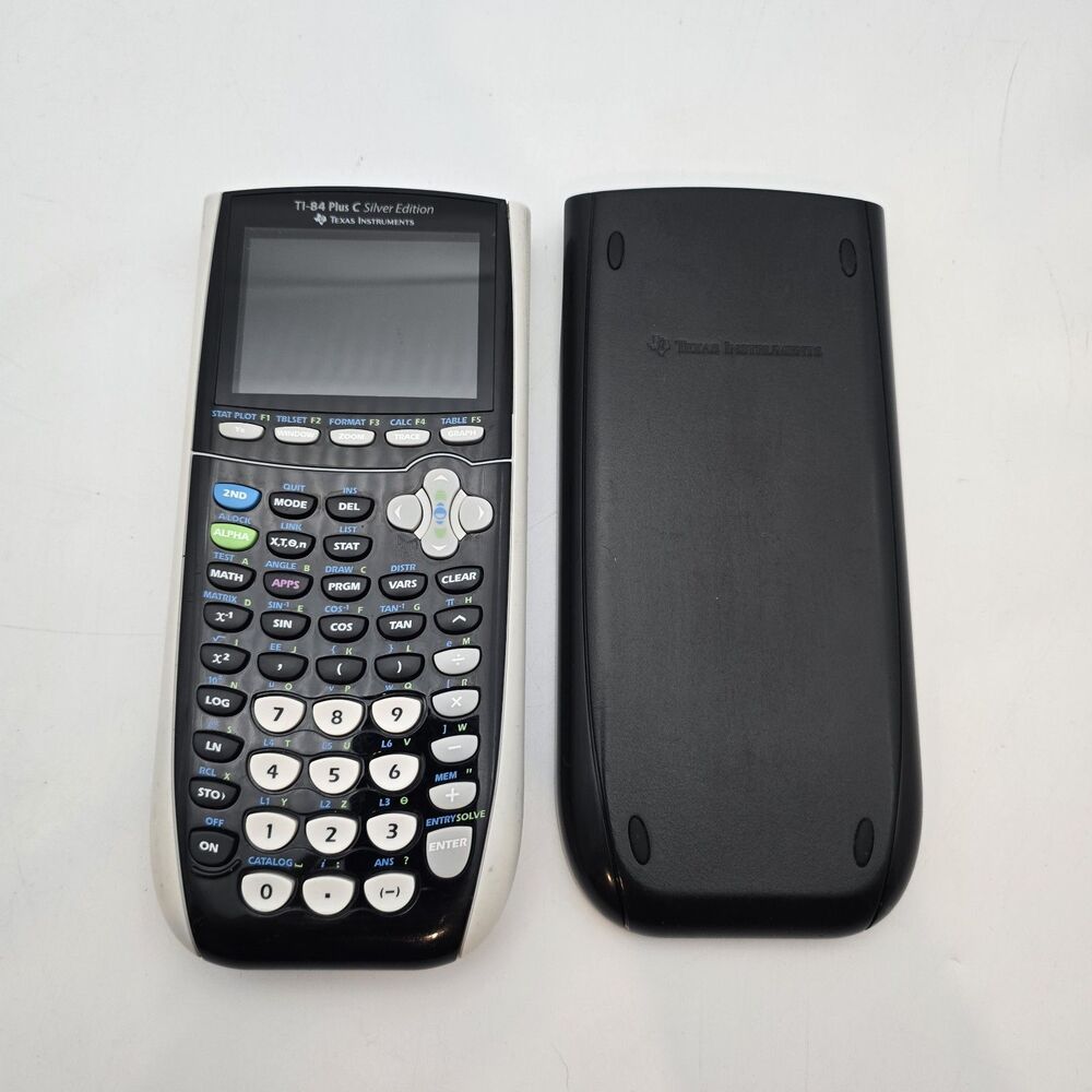TI-84 Plus C Silver Edition Calculator Texas Instruments - Tested, Working